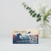 RSVP met QR-code Japanse Harmonie met Fuji Informatiekaartje (Staand voorkant)