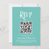 RSVP met QR-code | Munt groene stijl van het Manus Kaart (Voorkant)
