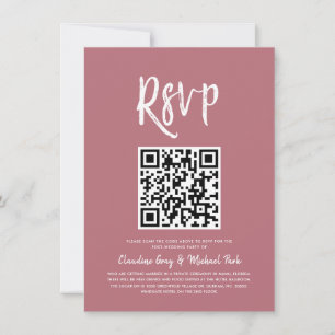 RSVP met QR-code   Roos Gold Color Kaart
