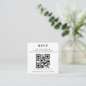 RSVP met QR-code voor bruiloft website Informatiekaartje (Staand voorkant)