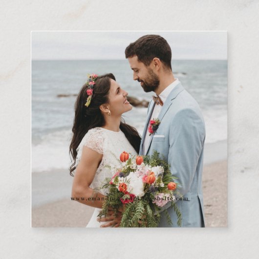 RSVP met QR-code voor bruiloft website Informatiekaartje (Achterkant)