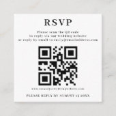RSVP met QR-code voor bruiloft website Informatiekaartje (Voorkant)
