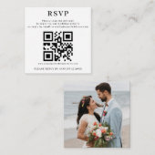RSVP met QR-code voor bruiloft website Informatiekaartje (Voorkant / Achterkant)