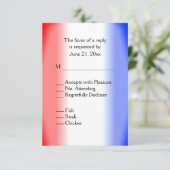 RSVP met rood wit en blauw menu (Staand voorkant)