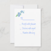 RSVP met Vergeet me niet, Waterverf Flower (Achterkant)