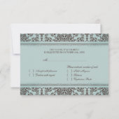 RSVP met voedseloptie bruiloft-platte kaart (Achterkant)