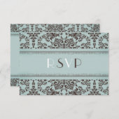 RSVP met voedseloptie bruiloft-platte kaart (Voorkant / Achterkant)