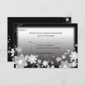RSVP met zwart en wit kersthuwelijk (Voorkant / Achterkant)