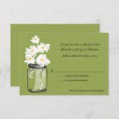 RSVP - Metselwerkpot gevuld met witte margrieten (Voorkant / Achterkant)