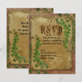 RSVP middeleeuwse bruiloft uitnodiging (Voorkant / Achterkant)