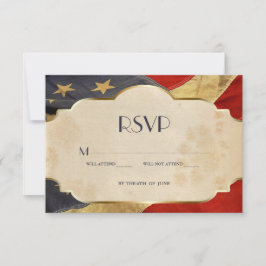 RSVP Militaire bruiloft Patriottische  vlag