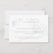 RSVP | Minimale grijze blauwe ventilator Kaart (Voorkant)