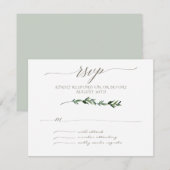 RSVP Minimalistisch modern, modern Leaf laat Art T (Voorkant / Achterkant)