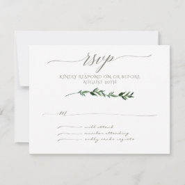 RSVP Minimalistisch modern, modern Leaf laat Art T Kaartje