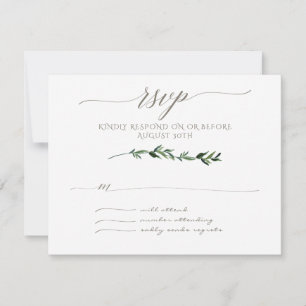 RSVP Minimalistisch modern, modern Leaf laat Art T Kaartje