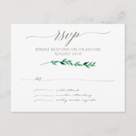 RSVP Minimalistisch modern, modern Leaf laat Art T Kaartje