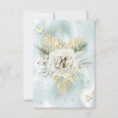 RSVP Mint Blauwgroen Goud Marmer Roos Bloemen (Achterkant)