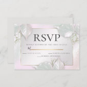 RSVP | Misty Pink Pearl Shimmer Kaart (Voorkant / Achterkant)