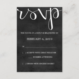 RSVP   Mod Pen-alkbord Kaartje