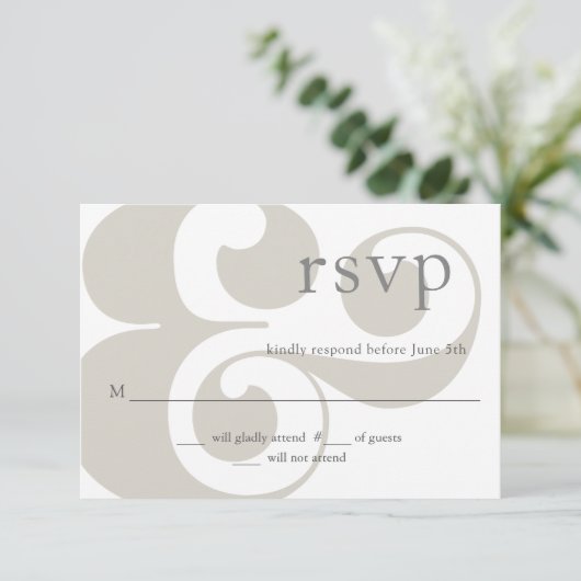 RSVP - modern ampersandontwerp (Staand voorkant)