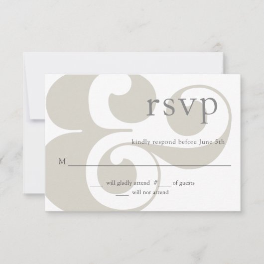 RSVP - modern ampersandontwerp Kaartje (Voorkant)