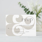 RSVP - modern ampersandontwerp Kaartje (Staand voorkant)