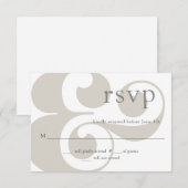 RSVP - modern ampersandontwerp Kaartje (Voorkant / Achterkant)