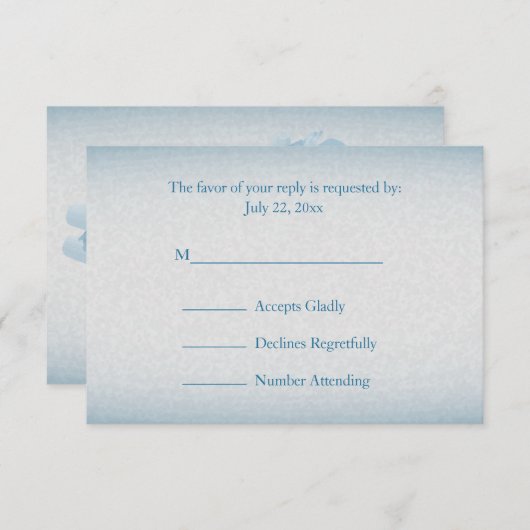 RSVP Modern Blue Waterverf Splash (Voorkant / Achterkant)