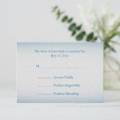 RSVP Modern Blue Waterverf Splash Kaartje (Staand voorkant)