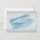 RSVP Modern Blue Waterverf Splash Kaartje (Achterkant)