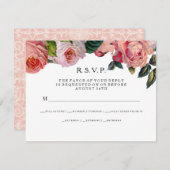 RSVP MODERN Chic brede strepen met vintage rozen (Voorkant / Achterkant)