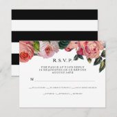 RSVP MODERN Chic Wide Stripes met  Rozen (Voorkant / Achterkant)