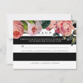 RSVP MODERN Chic Wide Stripes met  Rozen (Voorkant)