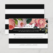 RSVP MODERN Chic Wide Stripes met  Rozen (Voorkant / Achterkant)