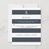 RSVP MODERN Chique brede strepen Monogrammering (Voorkant)