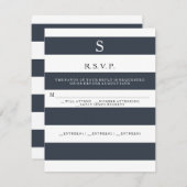 RSVP MODERN Chique brede strepen Monogrammering (Voorkant / Achterkant)