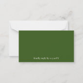 RSVP Modern Dark Forest Green Wedding RSVP-kaart Notitiekaartje (Achterkant)