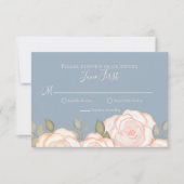 RSVP Modern Elegant minimalist Floral Dusty Blue (Voorkant)