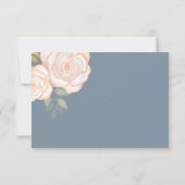RSVP Modern Elegant minimalist Floral Dusty Blue (Achterkant)
