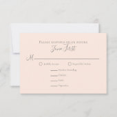 RSVP Modern Elegant Minimalist Floral Koral Peach (Voorkant)