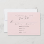 RSVP Modern Elegant Minimalist Floral Rustic Blush (Voorkant)