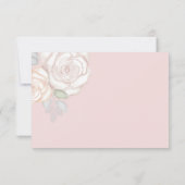 RSVP Modern Elegant Minimalist Floral Rustic Blush (Achterkant)