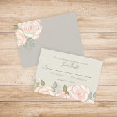 RSVP Modern Elegant minimalist Floral Sage Green