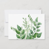 RSVP Modern Handschrift Eenvoudig groen Kaartje (Achterkant)