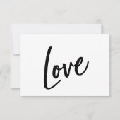 RSVP Modern Handschrift Zwart Wit Bruiloft (Achterkant)