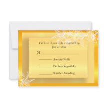 RSVP Modern Marigold Yellow & White Floral Stamp