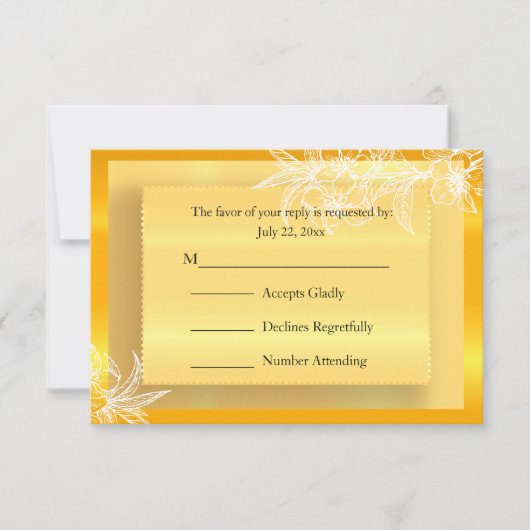 RSVP Modern Marigold Yellow & White Floral Stamp (Voorkant)