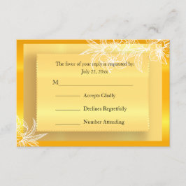 RSVP Modern Marigold Yellow & White Floral Stamp Kaartje