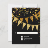 RSVP Modern Pennant Banner w Glitter Confetti (Voorkant)