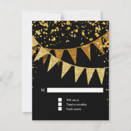 RSVP Modern Pennant Banner w Glitter Confetti